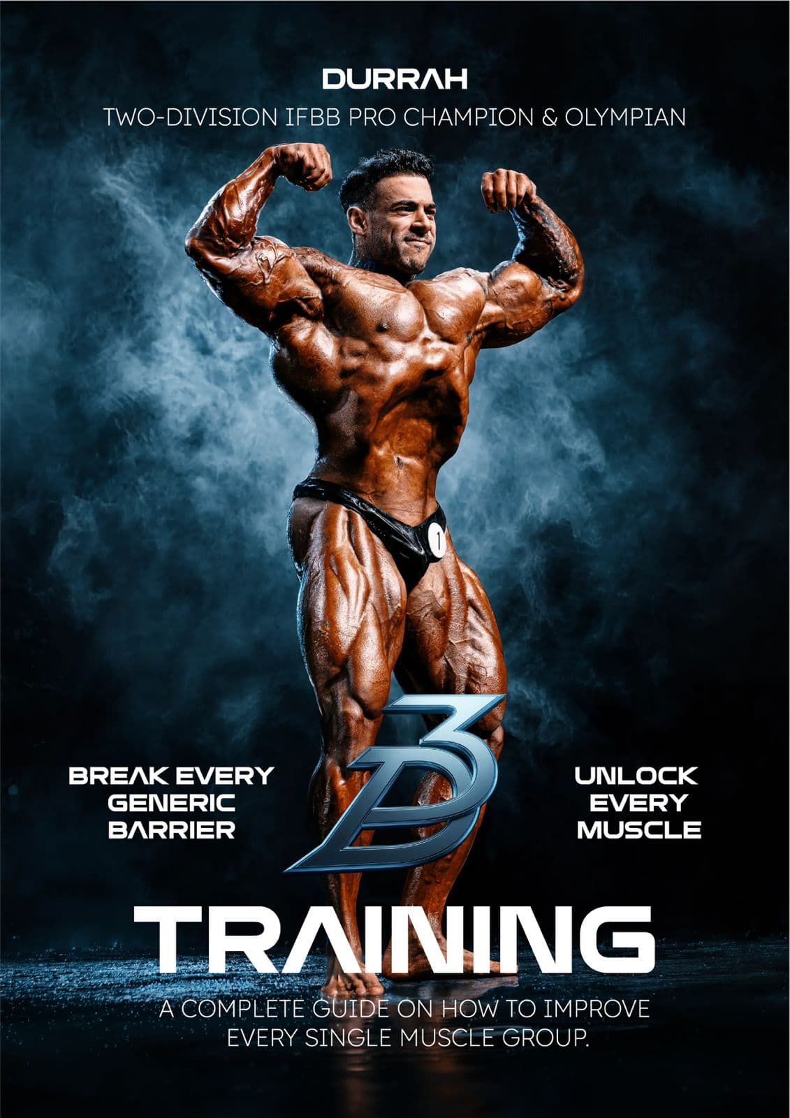 D3 Training book cover — Durrah, Two-Division & 3× IFBB Pro Champion